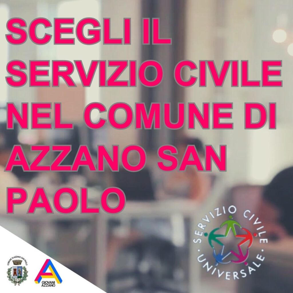 Scegli il Servizio Civile con il Comune di Azzano San Paolo: sono 3 le posizioni aperte