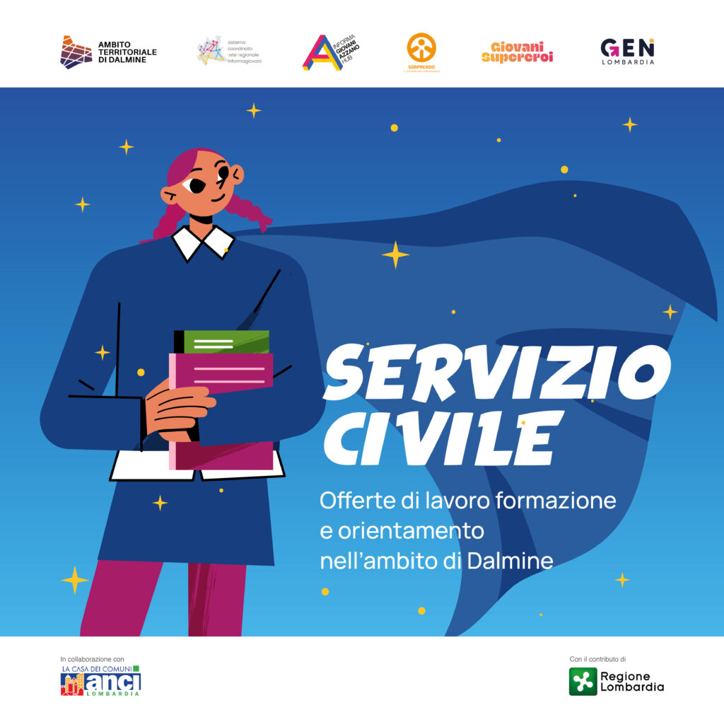 Partecipa agli incontri di presentazione del bando di SERVIZIO CIVILE presenti nell'Ambito di Dalmine