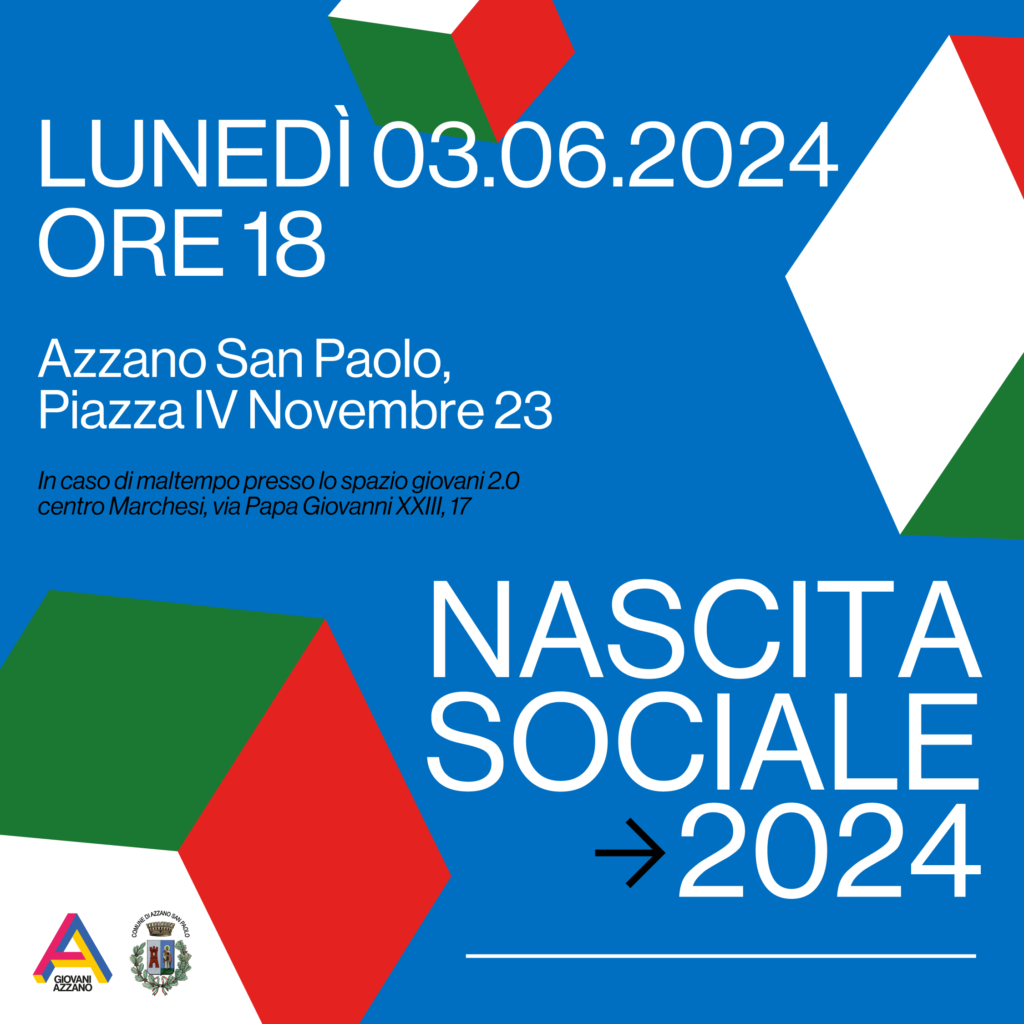 Nascita Sociale: il 3 giugno la celebrazione per i neomaggiorenni del 2006!