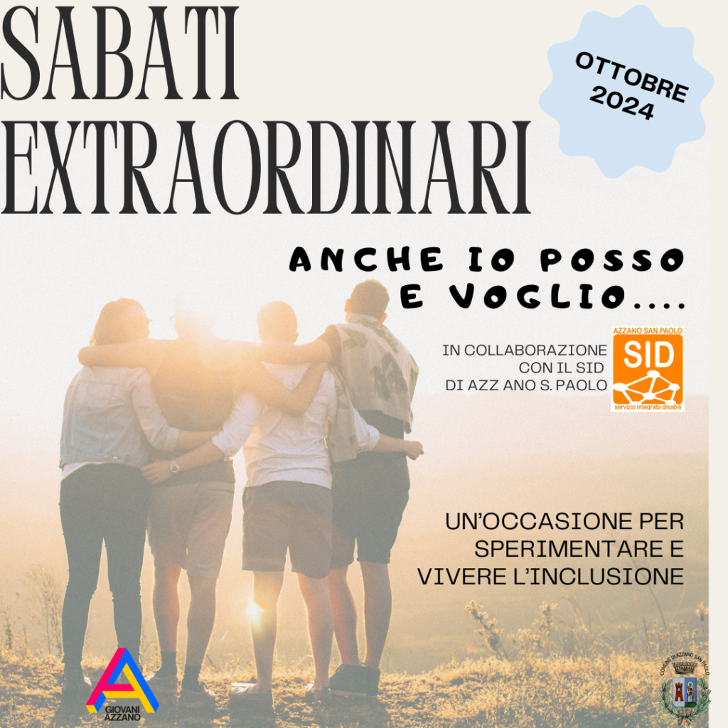 Sabato Extraordinario - Anche io posso e voglio...