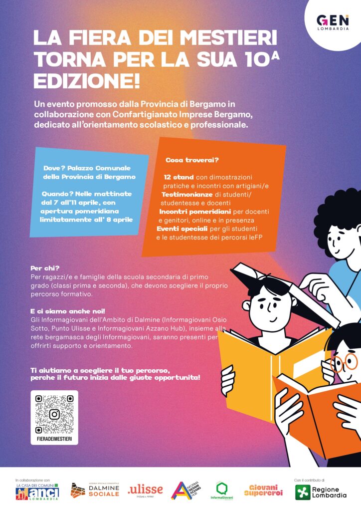 Fiera dei mestieri 2025: l'Informa giovani a fianco della scelta degli studenti e genitori delle scuole secondarie