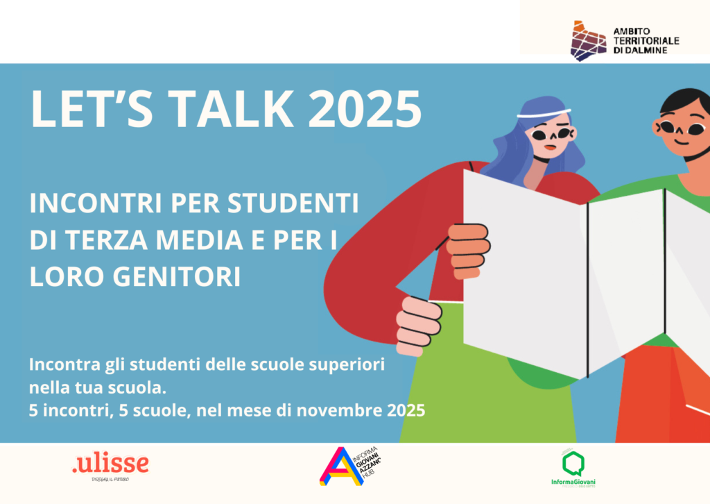Let's Talk 2025: incontri di Orientamento per studenti di terza media e genitori (Azzano S.P., Comun Nuovo, Urgnano, Stezzano, Zanica)