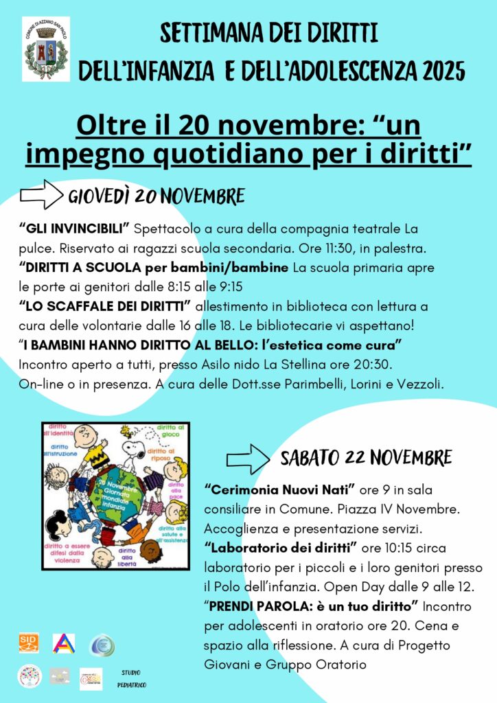 Settimana dei diritti dell'infanzia e dell'adolescenza 2025: oltre il 20 novembre