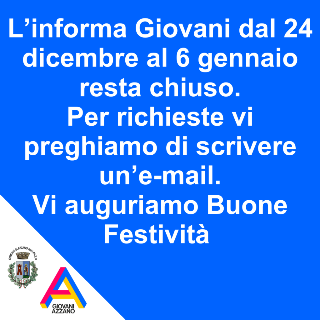 Auguri di Buone feste e ci rivediamo il 7 gennaio 2026