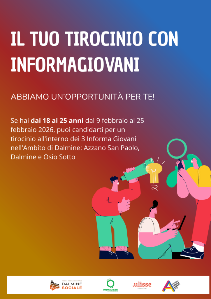 CANDIDATI COME TIROCINANTE A SUPPORTO DEI 3 INFORMA GIOVANI DI AZZANO SAN PAOLO, DALMINE E OSIO SOTTO