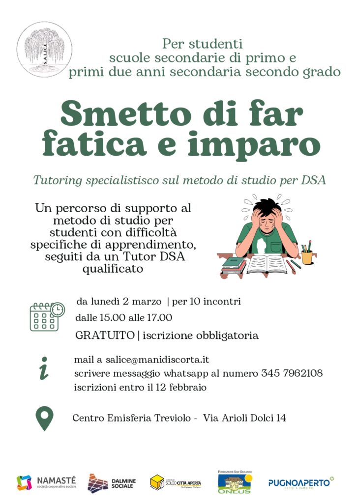 S.A.L.I.C.E.: Tutoring gratuito per studenti con DSA a Treviolo