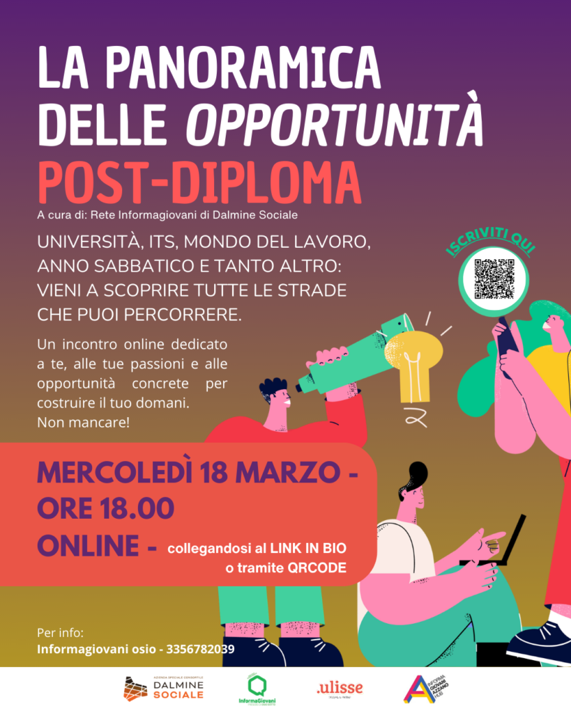 IL TUO DOMANI NON È UN'IPOTESI, È UN PROGETTO! COSTRUISCILO CON NOI IL 18 MARZO ORE 18:00 (ON-LINE)