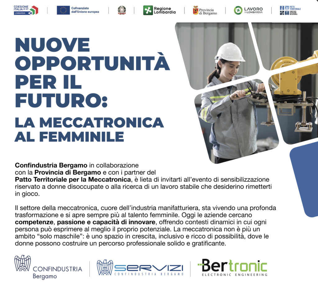 La Meccatronica al femminile: un'opportunità per il tuo futuro, il 14 maggio