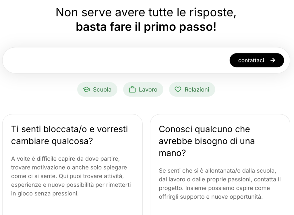 "Rubami la Noia!": un'opportunità di ascolto e orientamento per i giovani
