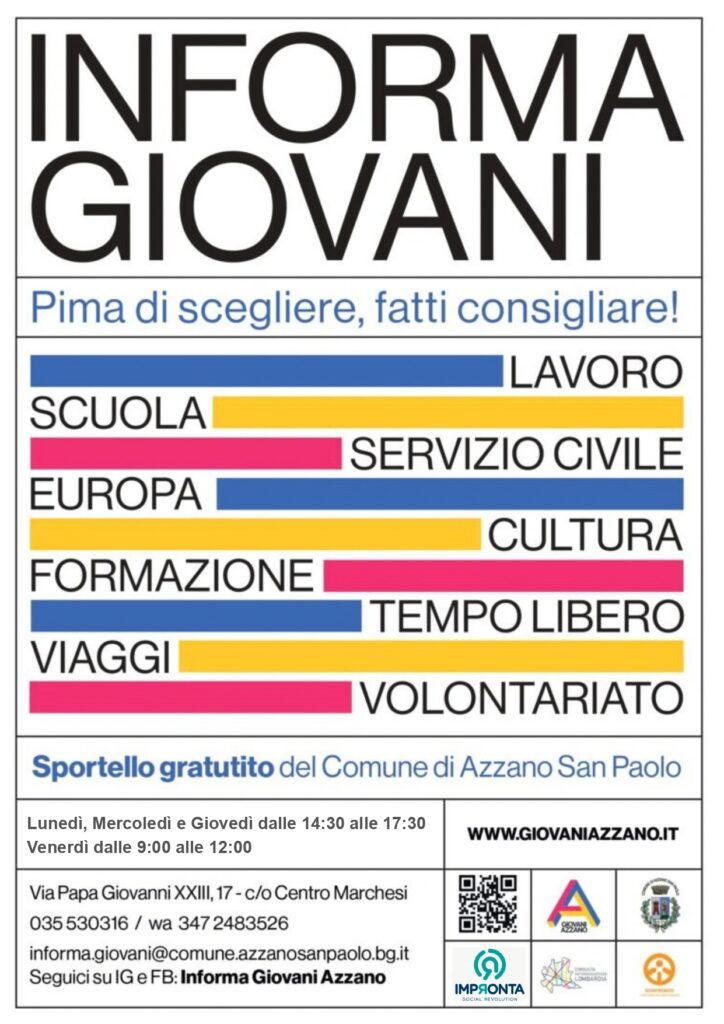 Informa Giovani: da ottobre le aperture raddoppiamo per voi